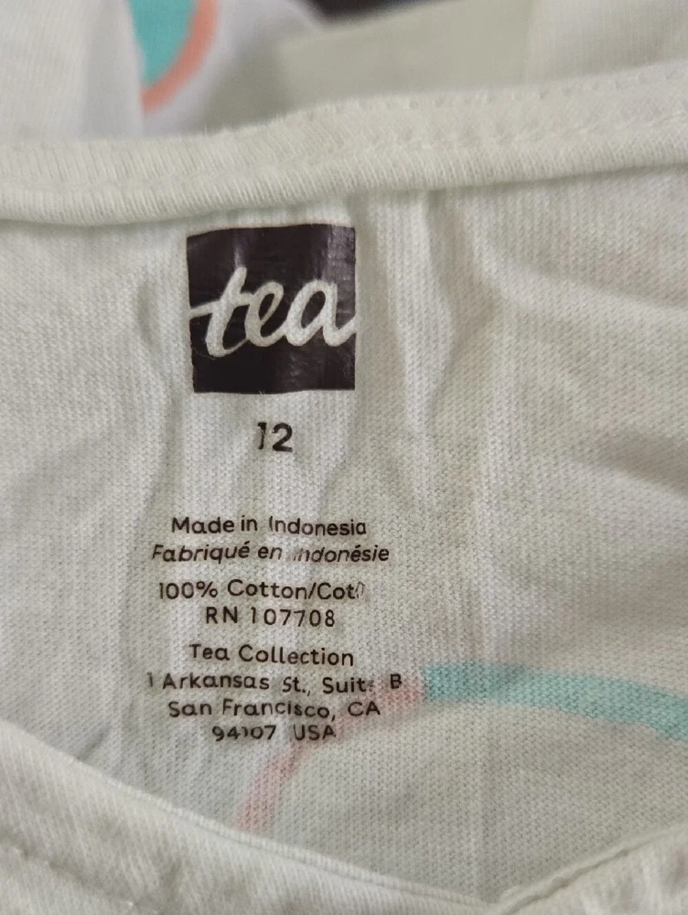 Tea Collection White Sea Life Cotton Dress with Blue, Yellow and Peach Accents